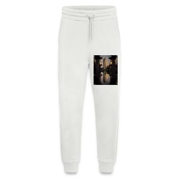 Coincé entre les boulons - Pantalon de jogging bio décontracté fabriqué en UE - OFF WHITE - Devant