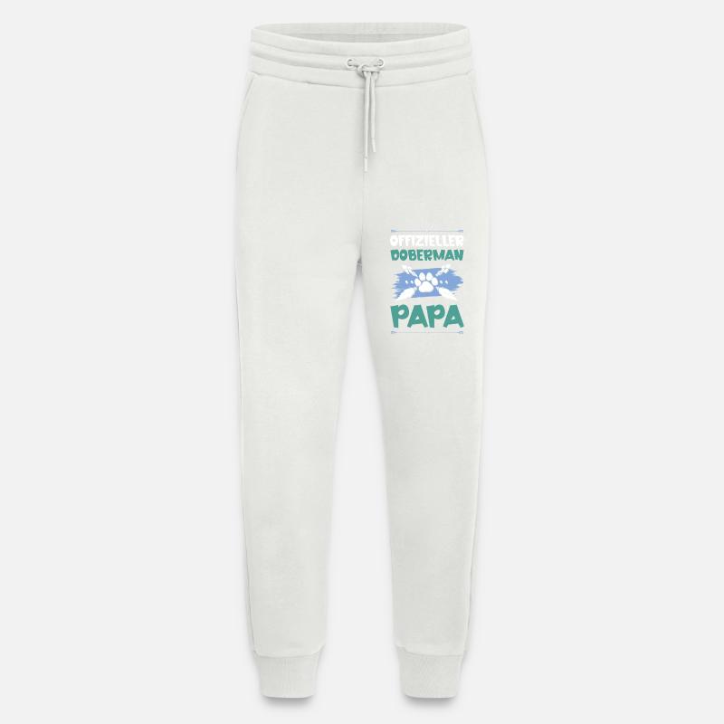 doberman hunde papa - Jogginghose - made by SPREAD - OFF WHITE