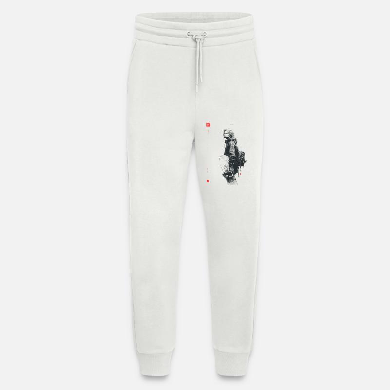 Dark silhouette with dread - Jogging Pants - made by SPREAD  - OFF WHITE