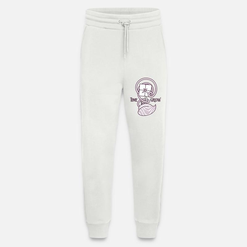 Blumenuhr – Jugendstil-Wachstumsdesign - Jogginghose - made by SPREAD - OFF WHITE