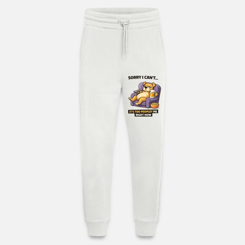 Chill Dog Sofa Bier Meme - Jogginghose - made by SPREAD - OFF WHITE