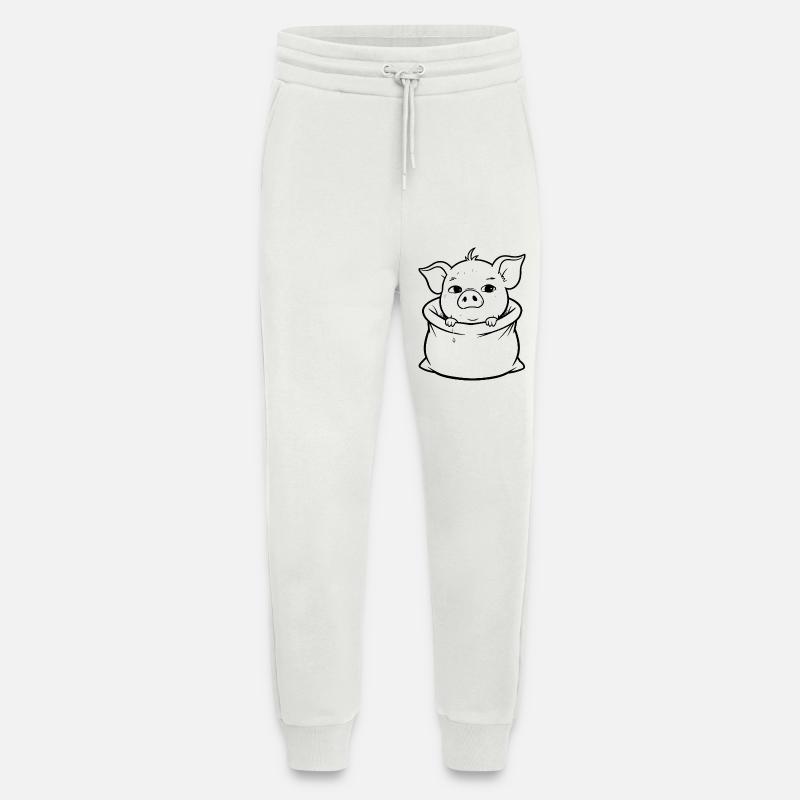 Schweinchen im Sack - Jogginghose - made by SPREAD - OFF WHITE
