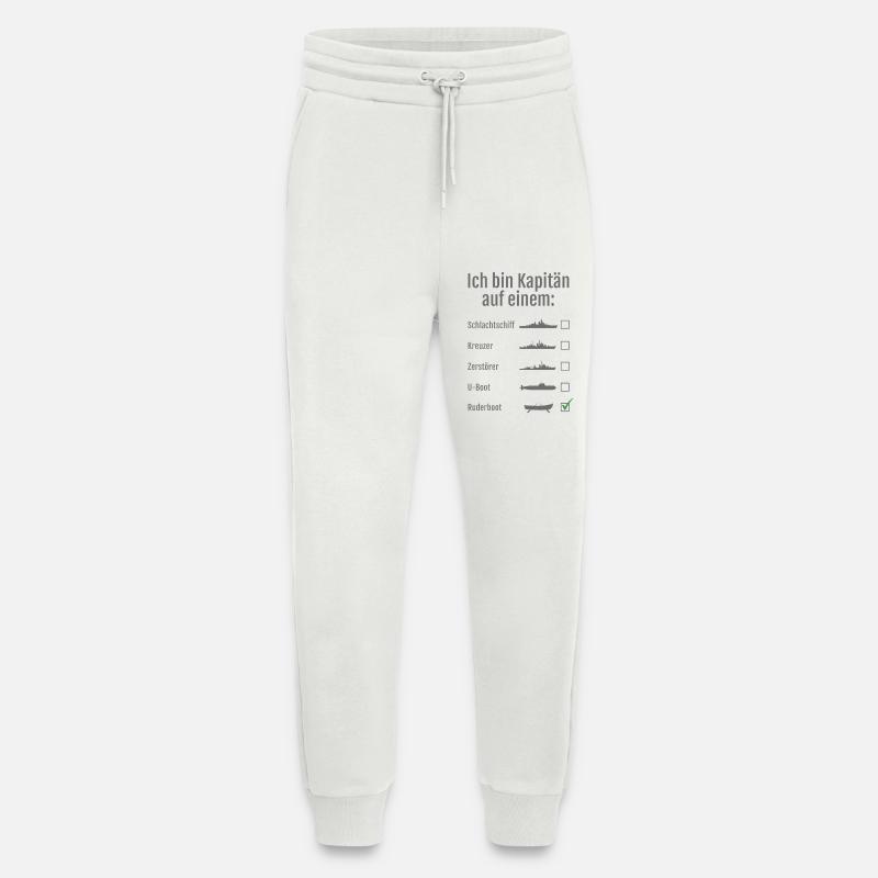 I'm a captain on a ... - Jogging Pants - made by SPREAD  - OFF WHITE