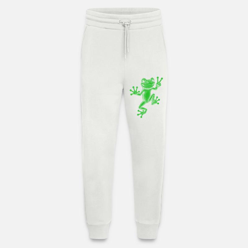 tree frog - Jogging Pants - made by SPREAD  - OFF WHITE