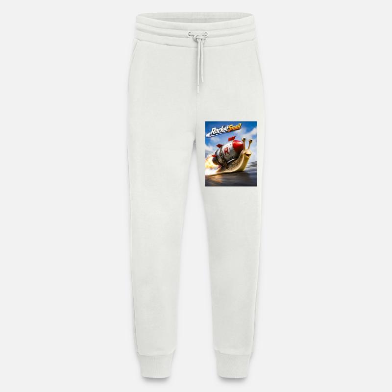 Aventure Rapide Spatiale Escargot Fusée - Pantalon de jogging bio décontracté fabriqué en UE - OFF WHITE