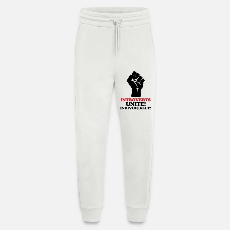 Introverts Unite - Jogging Pants - made by SPREAD - OFF WHITE