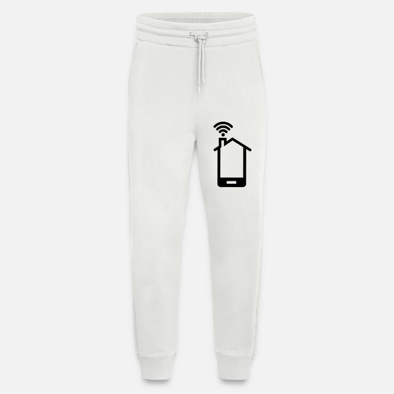 Smartphone huis logo Home WIFI - Jogginghose - made by SPREAD - OFF WHITE