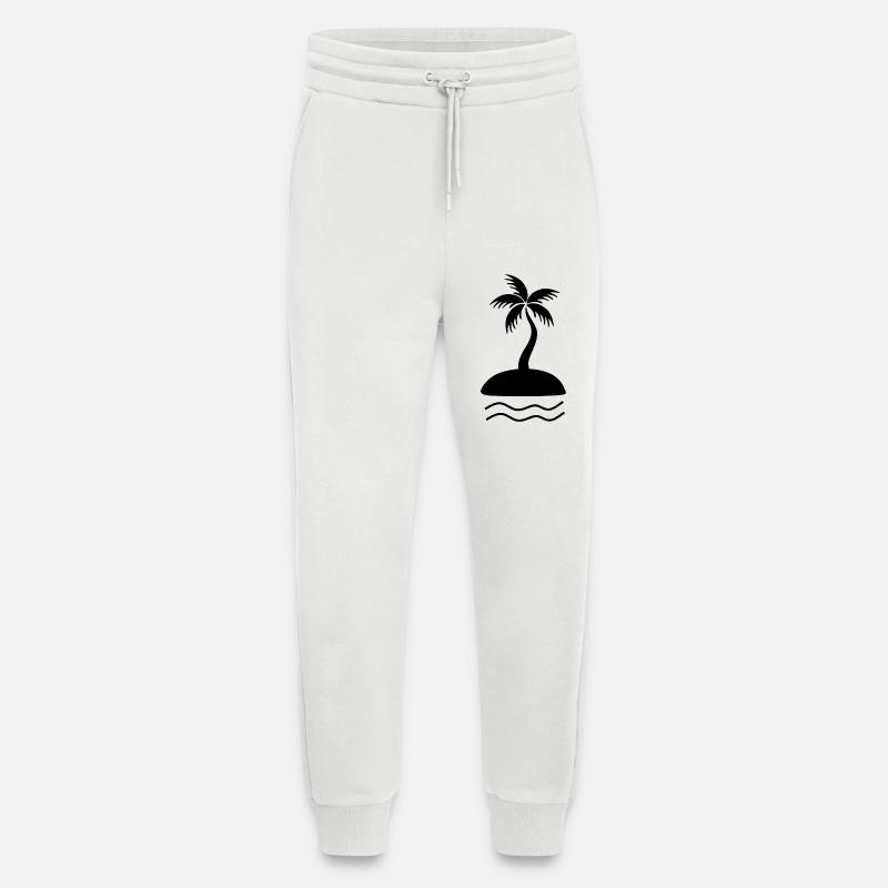 Palm Tree Black - Jogging Pants - made by SPREAD  - OFF WHITE