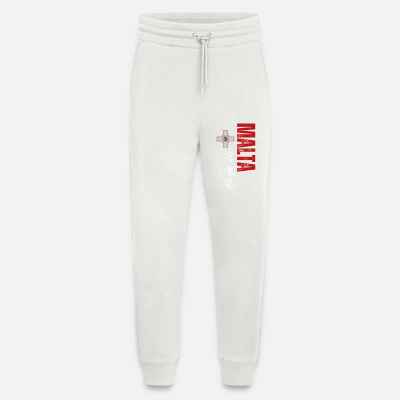 Fabriqué à Malte, conception verticale - Pantalon de jogging bio décontracté fabriqué en UE - OFF WHITE