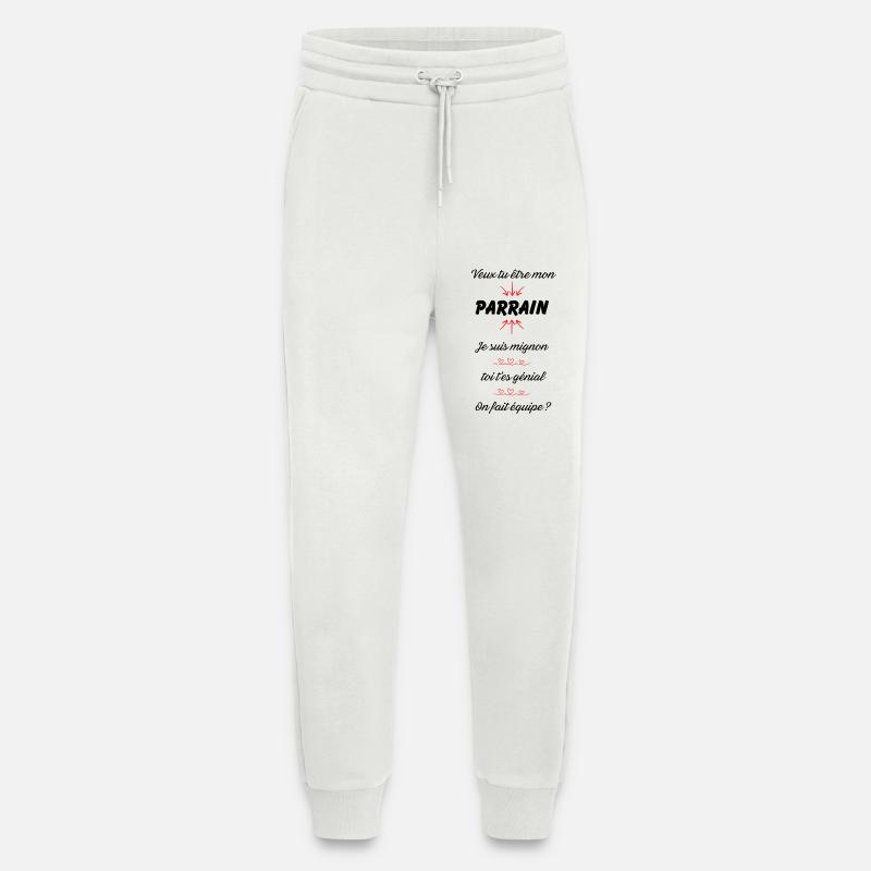 Willst du mein Patenonkel werden? - Jogginghose - made by SPREAD - OFF WHITE