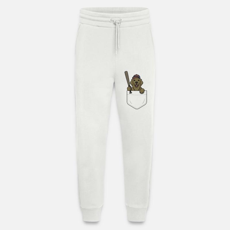 Baseball-Welpe in der Tasche - Jogginghose - made by SPREAD - OFF WHITE