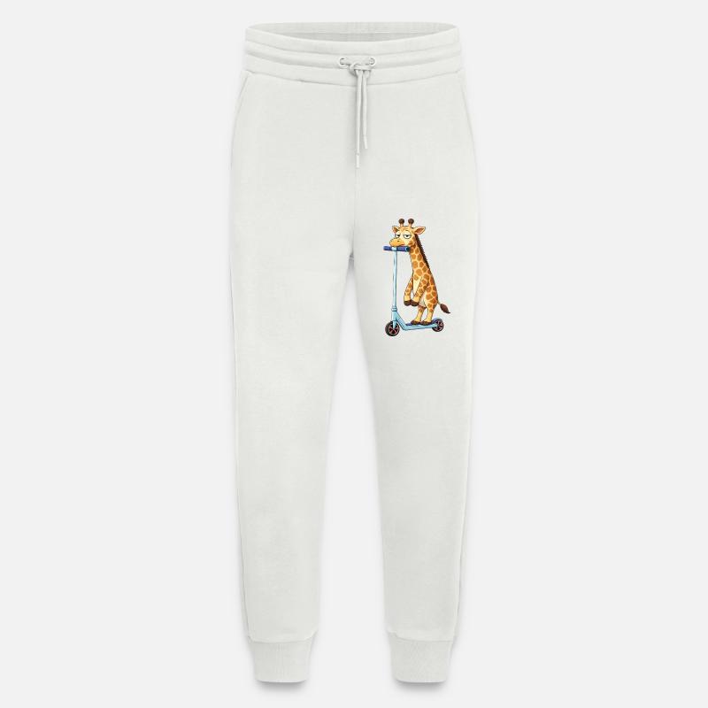Süße Giraffe Roller Scooter Freundschaft Cartoon - Jogginghose - made by SPREAD - OFF WHITE
