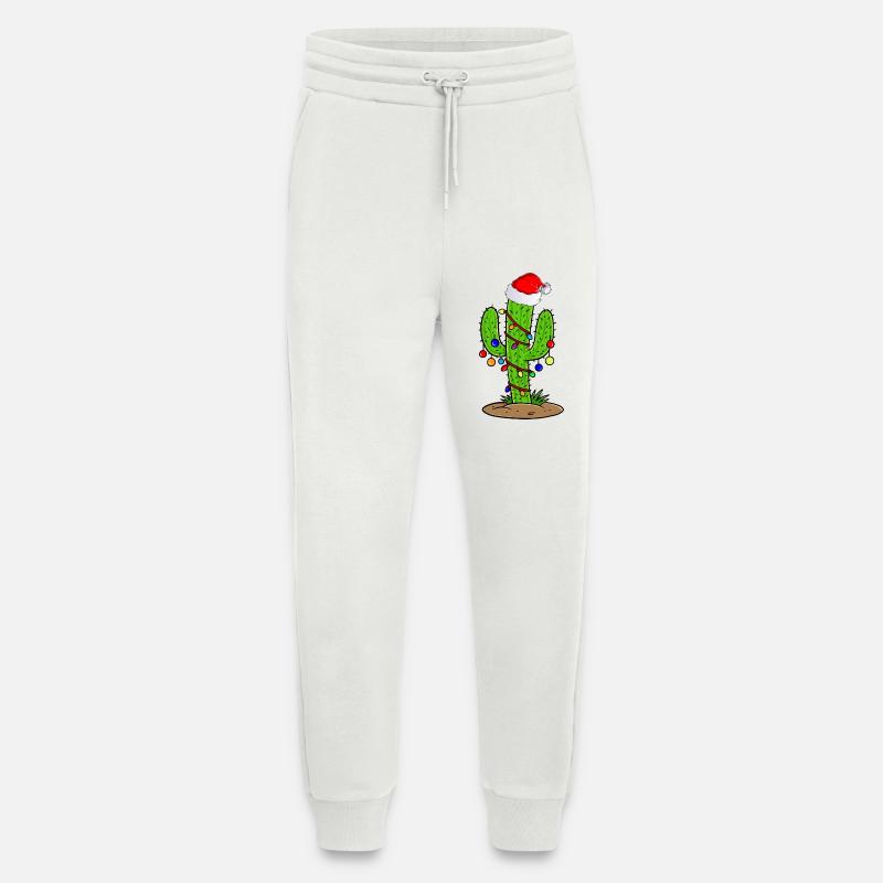 Cactus Christmas Lights - Jogging Pants - made by SPREAD  - OFF WHITE