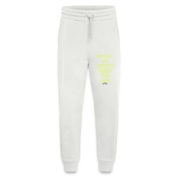Neon Typo: Du hast das perfekte Gesicht - Jogginghose - made by SPREAD - OFF WHITE - Vorne