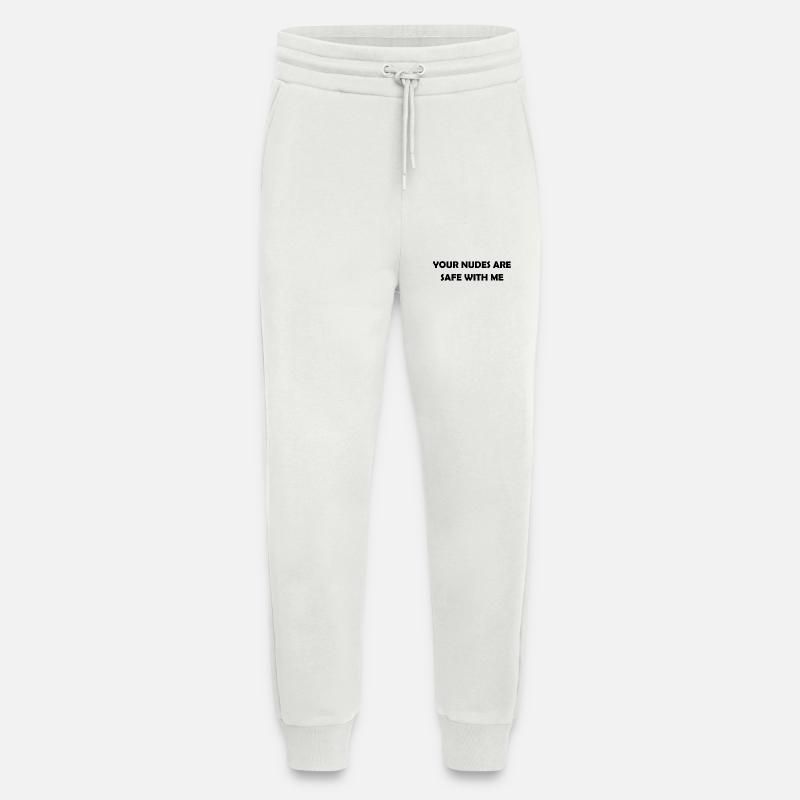 Trust Me, I Delete Nothing - Pantalon de jogging bio décontracté fabriqué en UE - OFF WHITE
