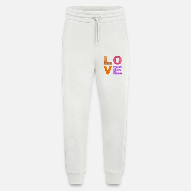 L O V E - Jogging Pants - made by SPREAD  - OFF WHITE