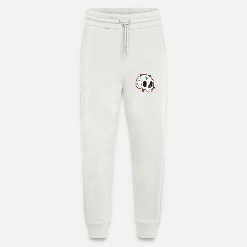 Conception de crâne - Pantalon de jogging bio décontracté fabriqué en UE - OFF WHITE