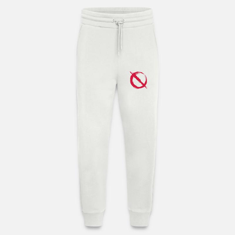 Interdiction interdite - Pantalon de jogging bio décontracté fabriqué en UE - OFF WHITE