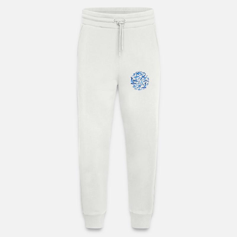 Blaue Wale Aquarell Ozean Kunst Geschenke - Jogginghose - made by SPREAD - OFF WHITE