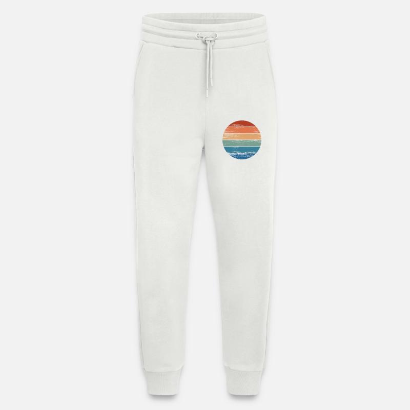 Retro Rainbow Rainbow Circle Distressed - Jogging Pants - made by SPREAD  - OFF WHITE