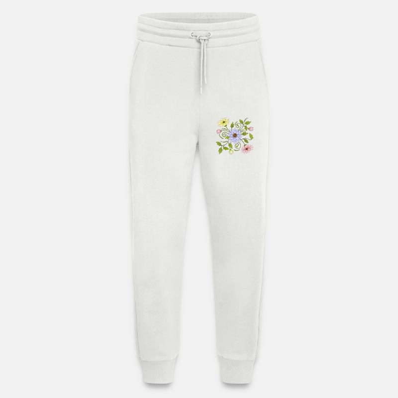 Fleur - Pantalon de jogging bio décontracté fabriqué en UE - OFF WHITE