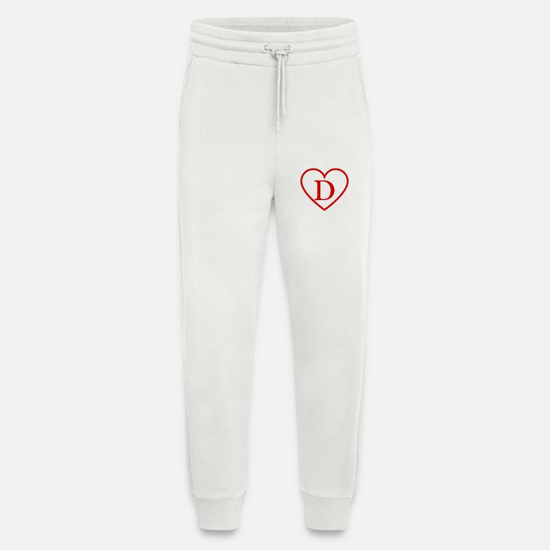 Roter Herz-Buchstabe - Jogginghose - made by SPREAD - OFF WHITE