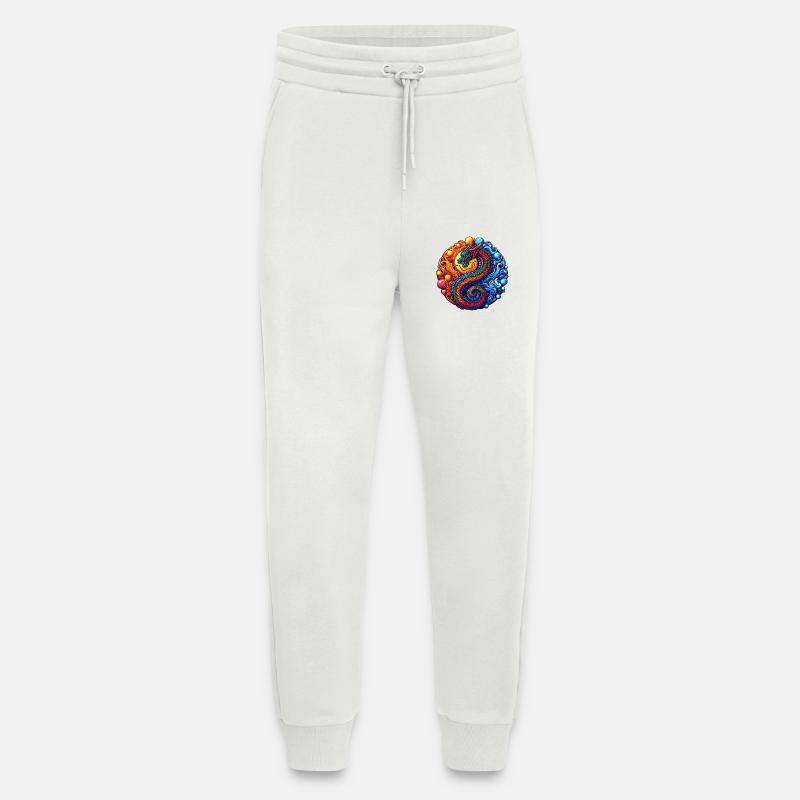 Vibrant Yin Yang Dragon - Jogging Pants - made by SPREAD - OFF WHITE