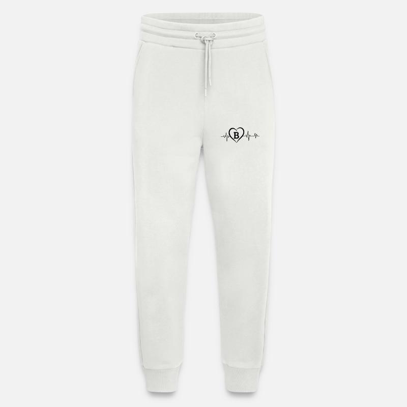 Herzschlag Buchstabe B - Jogginghose - made by SPREAD - OFF WHITE