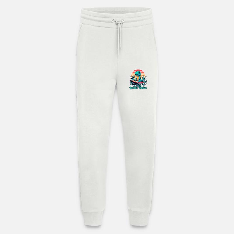 Cute T-Rex Surfer Surfing Gift - Jogging Pants - made by SPREAD  - OFF WHITE