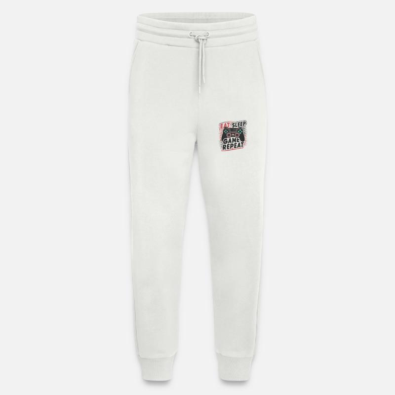Eat, Sleep, Game, Repeat - Jogging Pants - made by SPREAD  - OFF WHITE