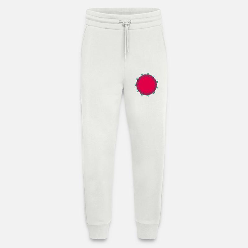 Circle star border frame - Jogging Pants - made by SPREAD  - OFF WHITE