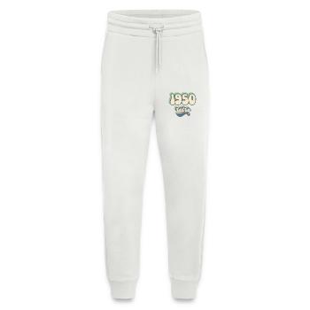 1950 retro idée cadeau - Pantalon de jogging bio décontracté fabriqué en UE - OFF WHITE - Devant