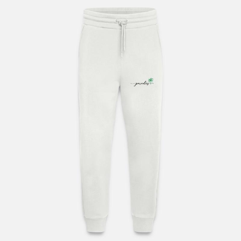 Paradies Schrift Palmen - Jogginghose - made by SPREAD - OFF WHITE