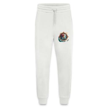 Poisson signe astrologique - Pantalon de jogging bio décontracté fabriqué en UE - OFF WHITE - Devant