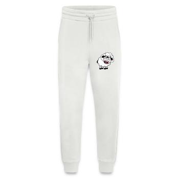 Schaf Nerd Hornbrille Brille Spange Geek Schlau - Jogginghose - made by SPREAD - OFF WHITE - Vorne