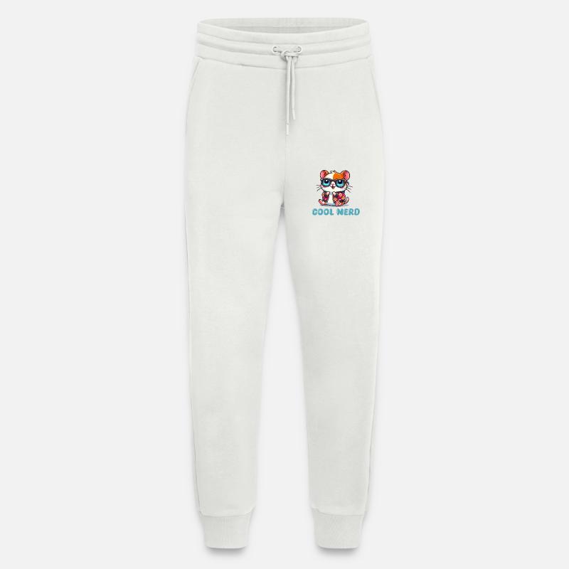 hamster comic cool nerd - Jogging Pants - made by SPREAD  - OFF WHITE