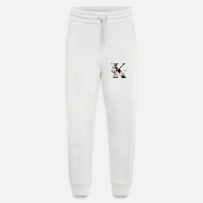 Buchstabe k rosa Blumen - Jogginghose - made by SPREAD - OFF WHITE