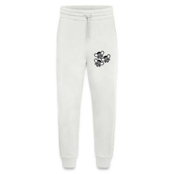3 souris Trou mural Trou de souris Trois amis Équipe Équipage - Pantalon de jogging bio décontracté fabriqué en UE - OFF WHITE - Devant