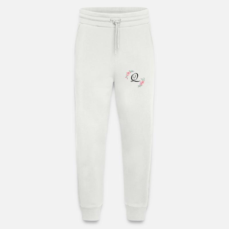 Rosa Blumenbuchstabe q - Jogginghose - made by SPREAD - OFF WHITE