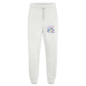 Chat Cosmique – Pouvoir Intergalactique du Chat - Pantalon de jogging bio décontracté fabriqué en UE - OFF WHITE - Devant