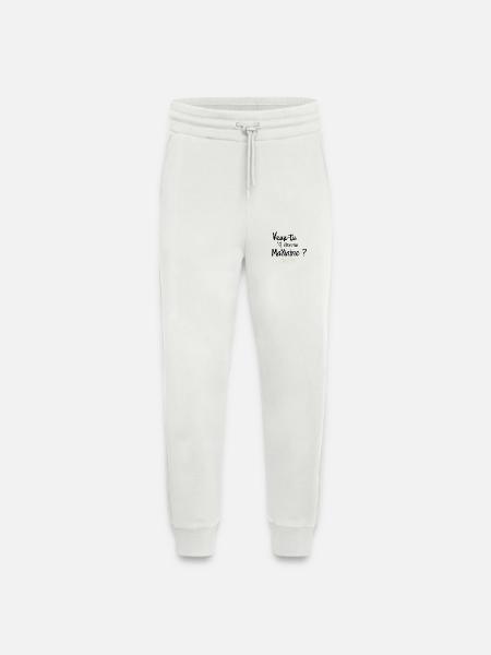 Veux tu être ma marraine - Pantalon de jogging bio décontracté fabriqué en UE - OFF WHITE