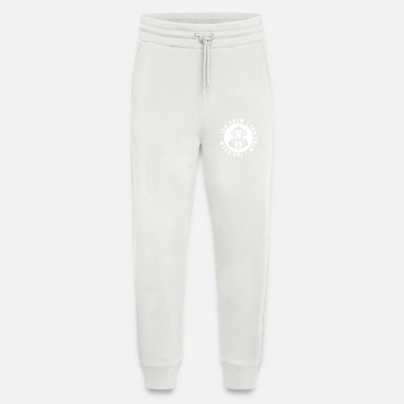 Bachelor Crew Monkey - Pantalon de jogging bio décontracté fabriqué en UE - OFF WHITE