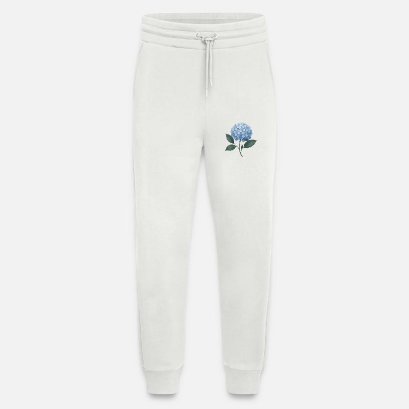 Hydrangea Magic – Blue Flower Ball - Jogging Pants - made by SPREAD  - OFF WHITE