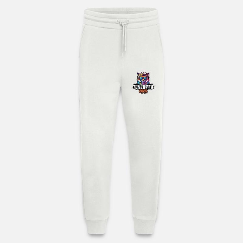 Tenerife 2025 Vacation Fox - Jogging Pants - made by SPREAD  - OFF WHITE