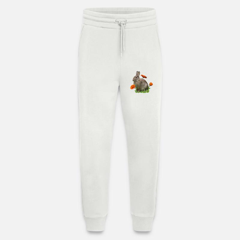 Rabbit Easter Calendula - Jogging Pants - made by SPREAD  - OFF WHITE