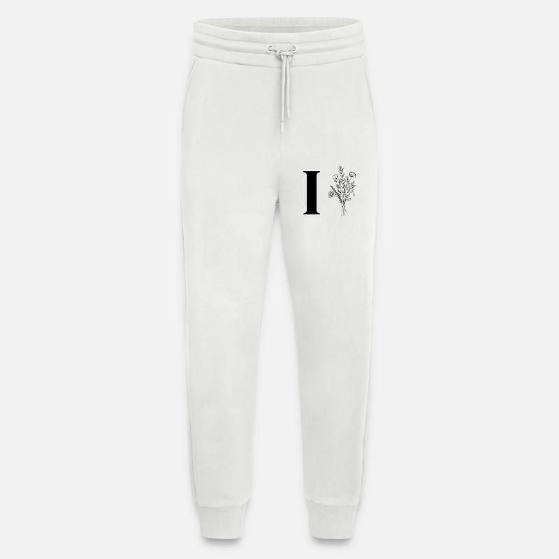 Minimalistische Blumen - Jogginghose - made by SPREAD - OFF WHITE