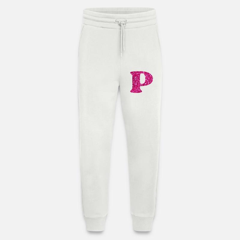 Glitzer rosa Buchstabe p - Jogginghose - made by SPREAD - OFF WHITE