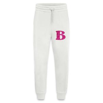 Buchstabe b rosa Glitzer - Jogginghose - made by SPREAD - OFF WHITE - Vorne