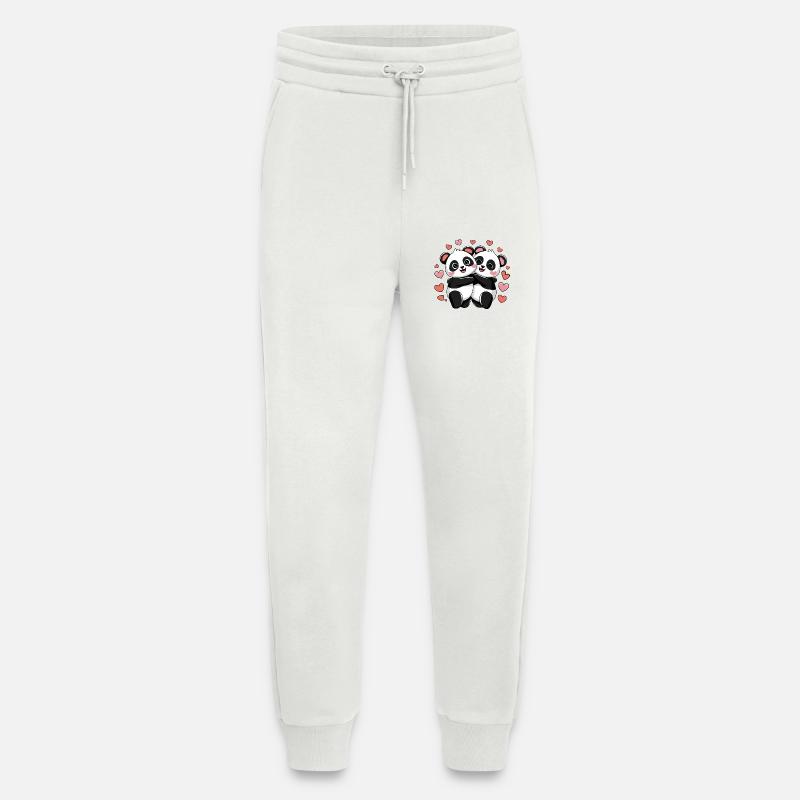 Panda Love - Jogging Pants - made by SPREAD  - OFF WHITE