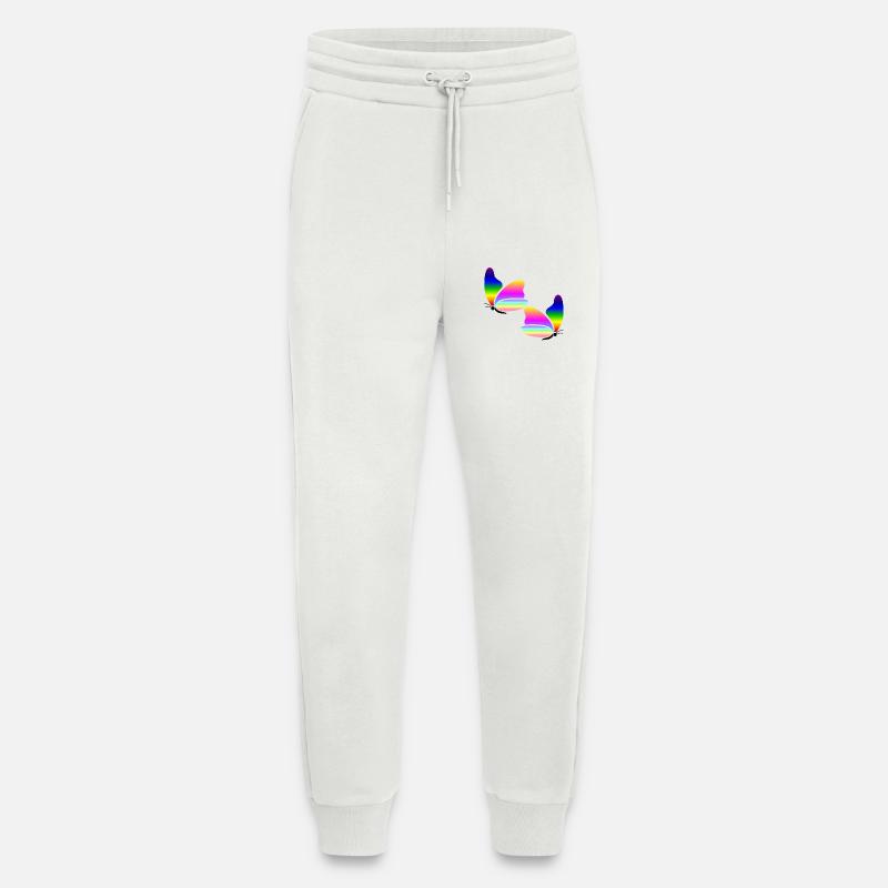 Rainbow Butterfly - Jogging Pants - made by SPREAD  - OFF WHITE